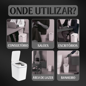 Lixeira Automática 15 Litros Com Sensor Abre E Fecha Sozinha