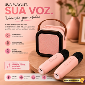 CAIXA DE SOM COM MICROFONE