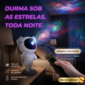 LAMPADA DE PROJEÇAO ASTRONAUTA