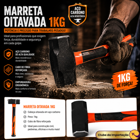 Marreta Oitavada Cabo em Fibra 2LB