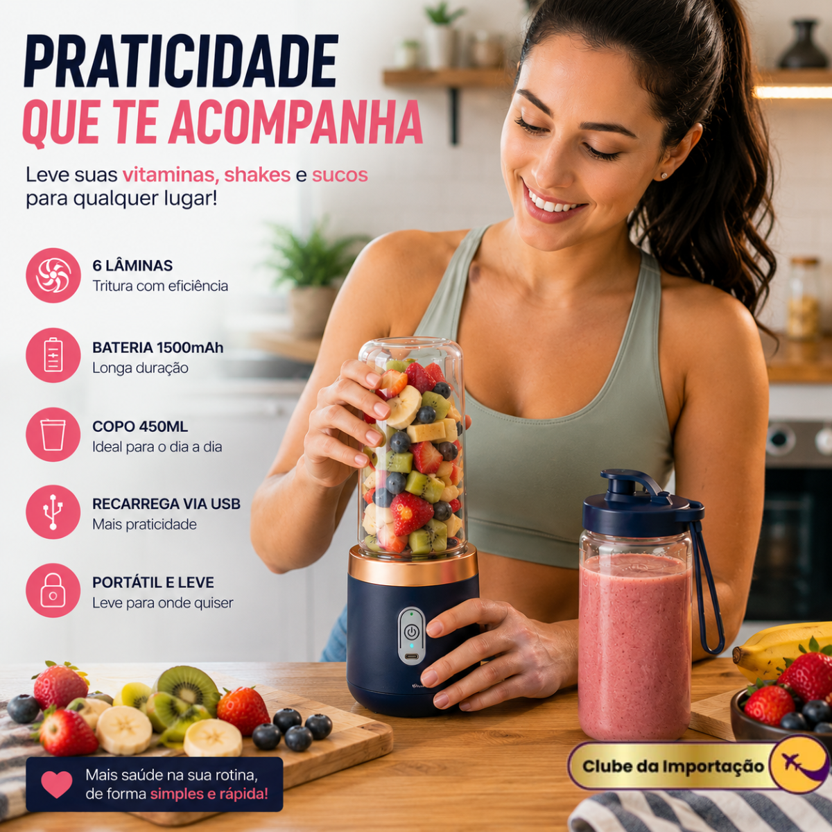 LIQUIDIFICADOR PORTÁTIL
