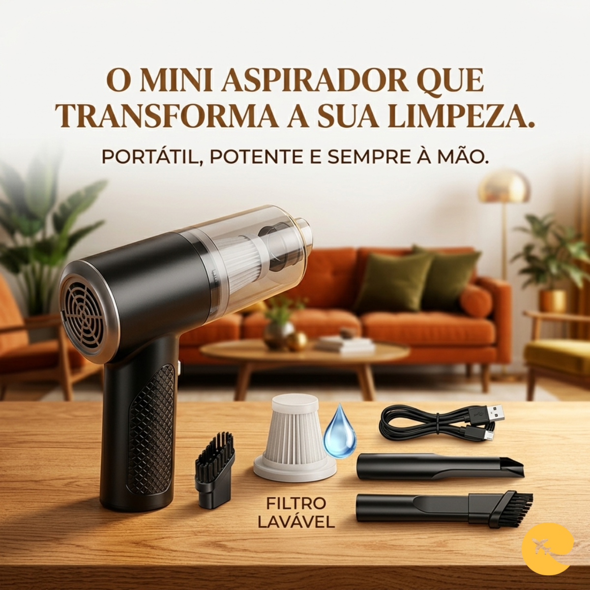 Aspirdor de Pó Elétrico Portatil
