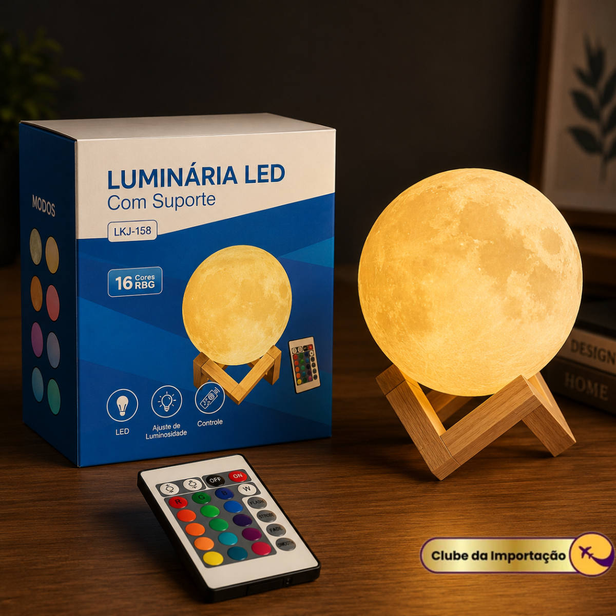 Luminaria Lua C/ Suporte