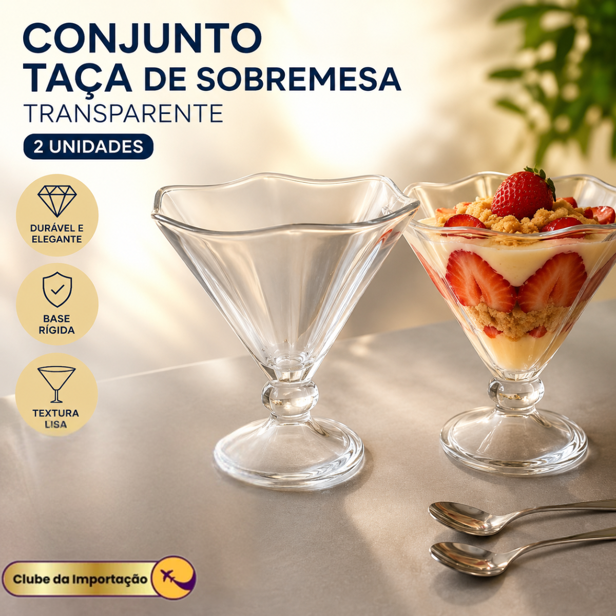 Conjunto De Sobremesa Tulipa 220ml 2un