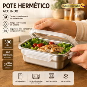 POTE HERMÉTICO AÇO INOX  390ML