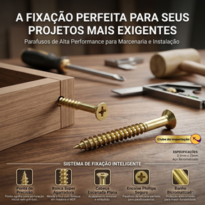 Parafuso Philips Cabeça Chata 100 pcs  3,5mm x 25mm