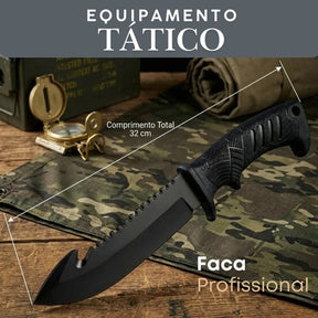Faca Militar Tática Com Bainha Abs Rígido Rambo Super Afiada Preto