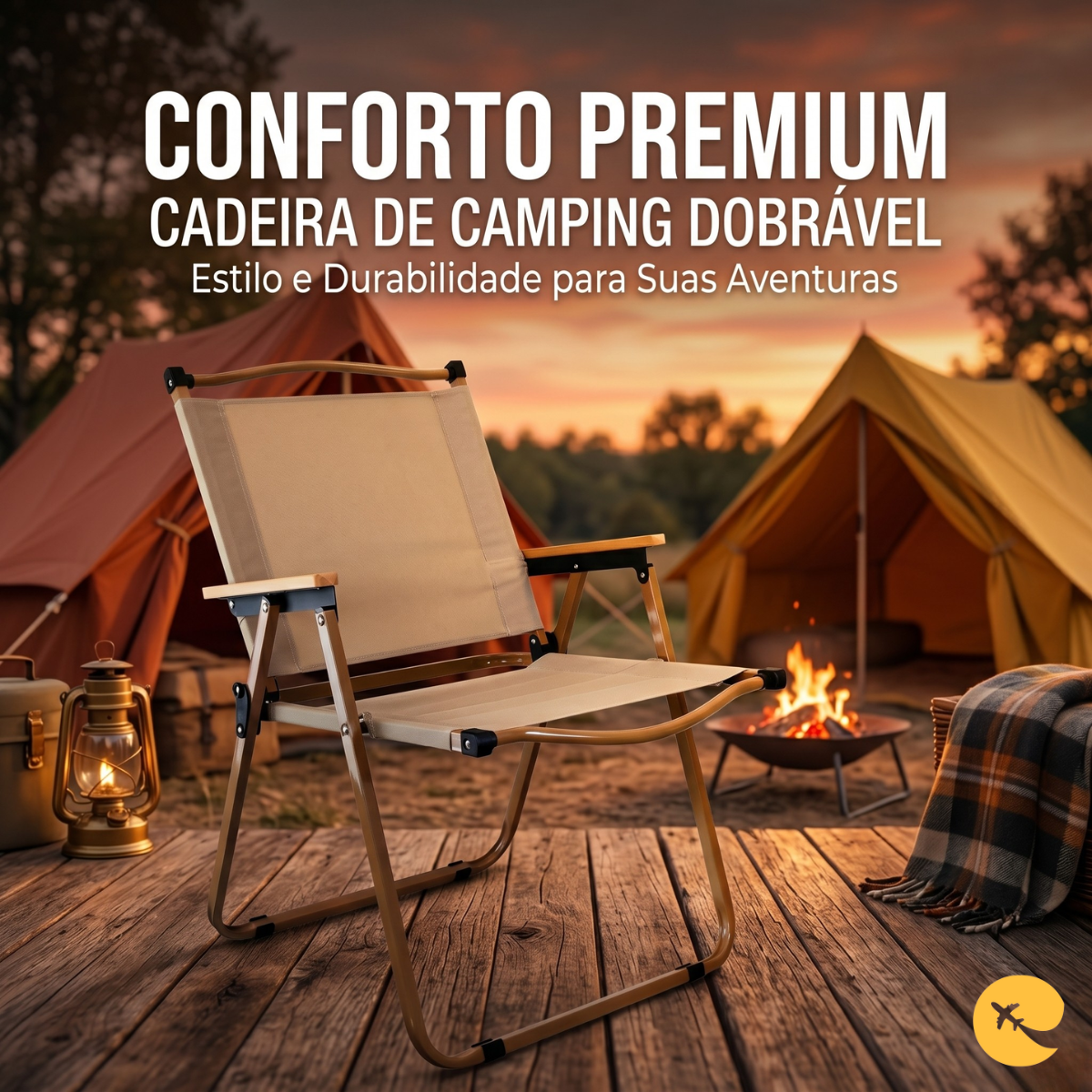 CADEIRA CAMIPING DOBRAVEL BEGE