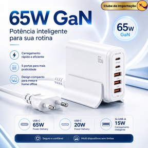 Fonte Estação De Carga Para Macbook E Notebook Galaxy Book Branco