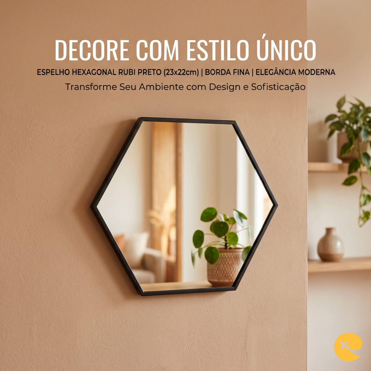ESPELHO DECORATIVO RUBI PRETO
