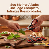 Kit Tesoura Multiuso 3Pçs