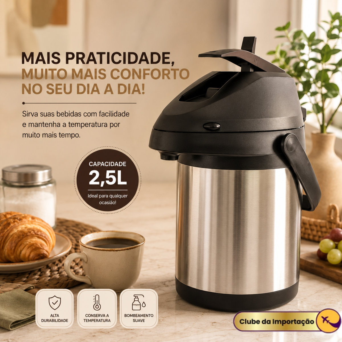 GARRAFA TERMICA HOTELEIRA 2,5L