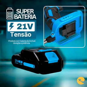 Super Parafusadeira Furadeira De Impacto Sem Fio Potente 21v