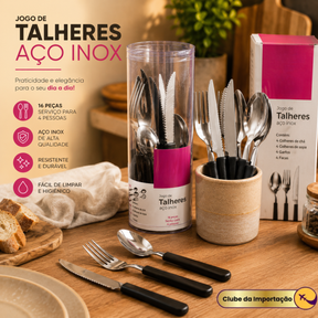 JOGO DE TALHERES AÇO INOX