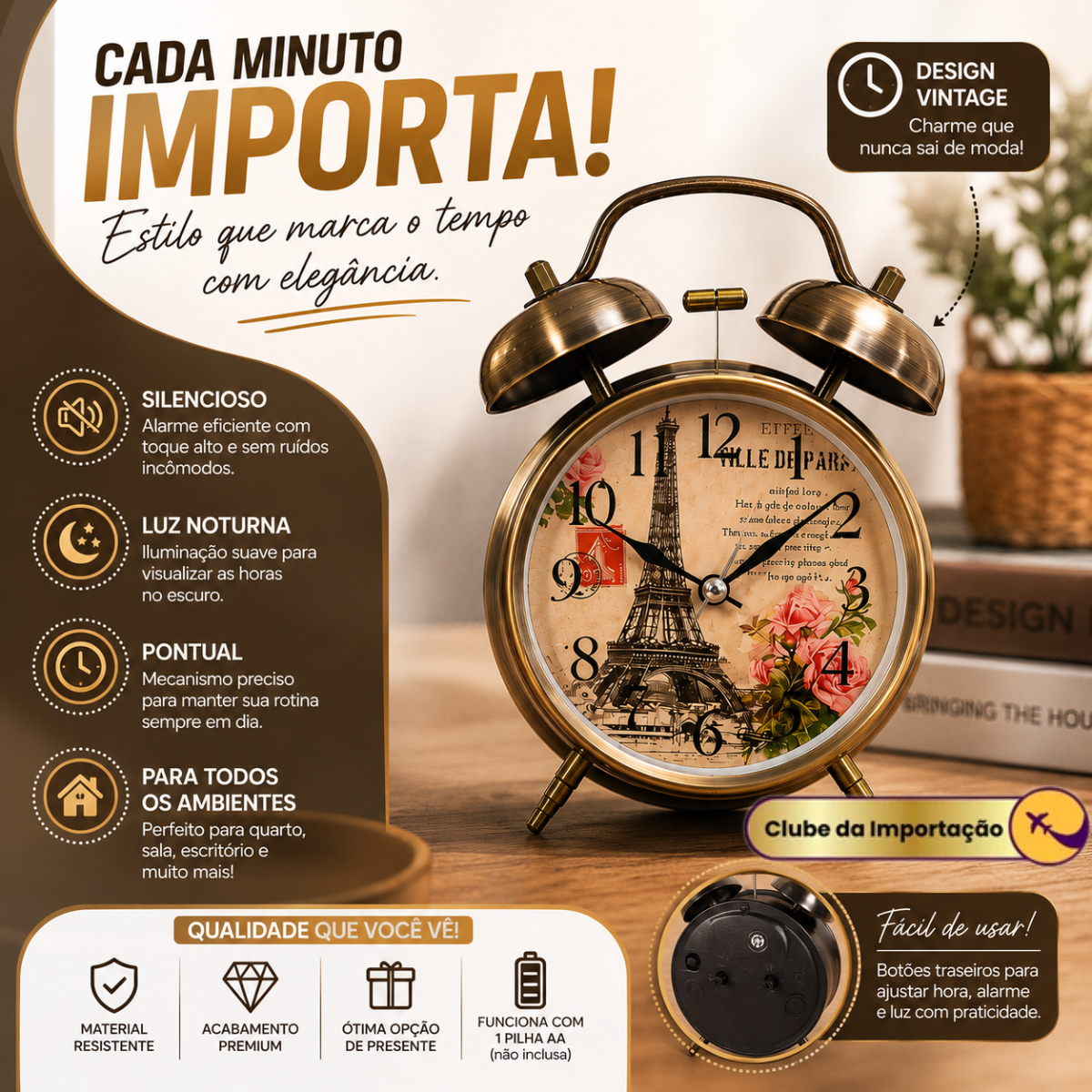 RELOGIO DE MESA