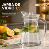 JARRA DE VIDRO COM TAMPA
