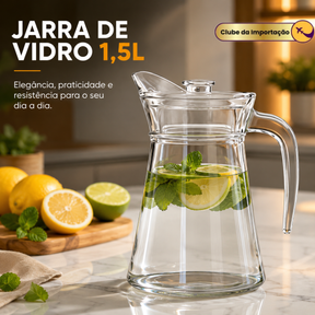 JARRA DE VIDRO COM TAMPA