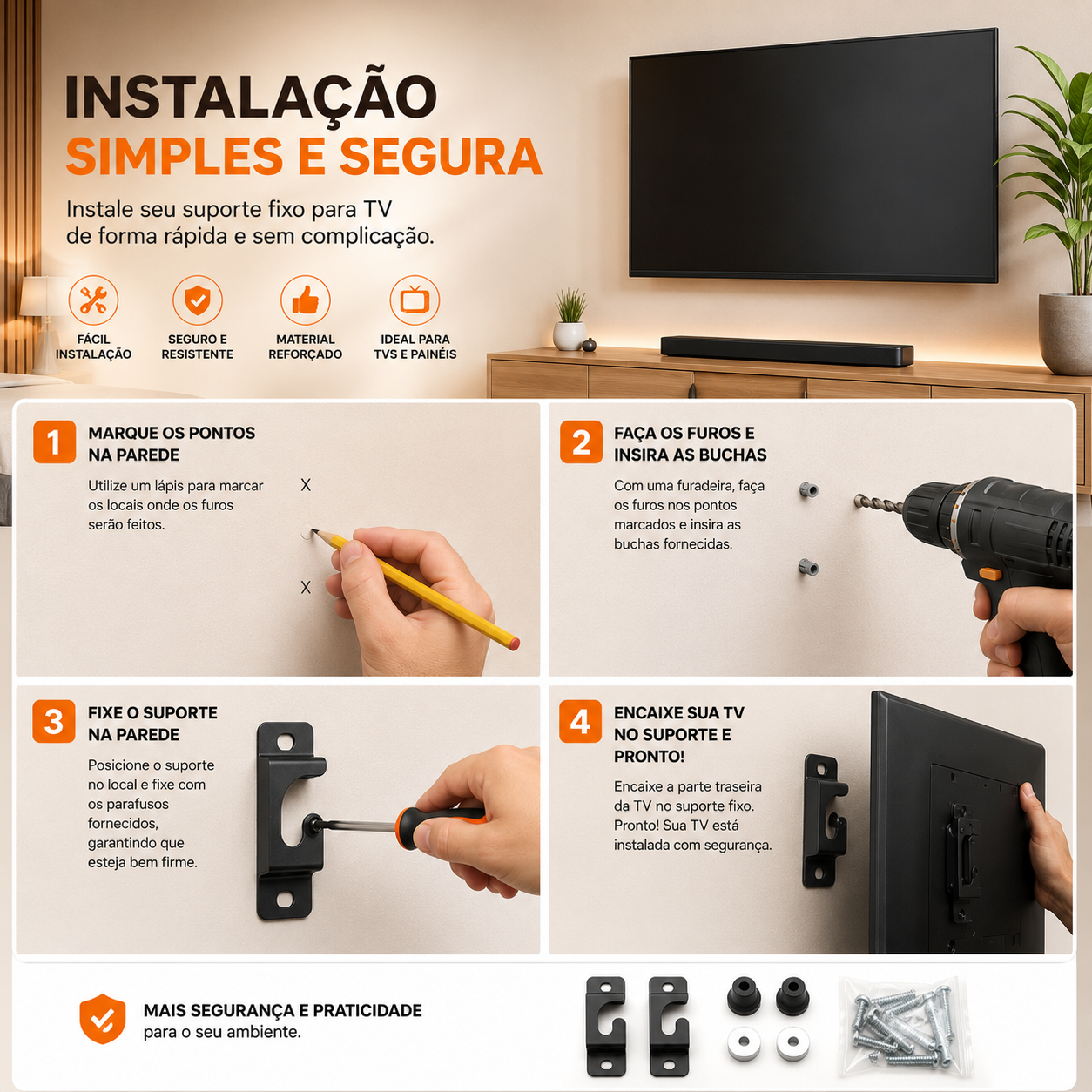 SUPORTE DE TELEVISÃO LEHMOX TV