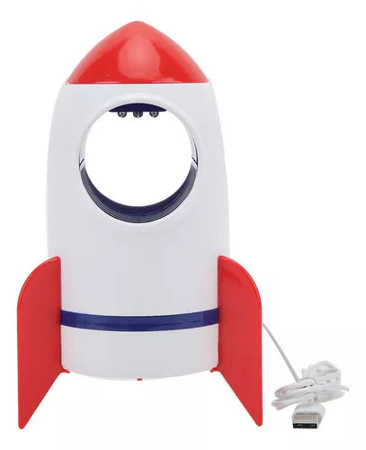 Luminária E Armadilha Foguete Infantil Pega Mosquito Bivolt