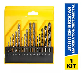 Kit De Broca Para Furadeira Concreto Vídea Fertak 16 Pcs