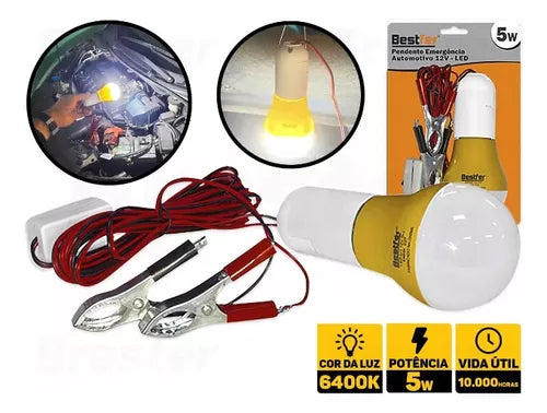 Pendente Luz Auto Vistoria Lâmpada Led Emergência 12v