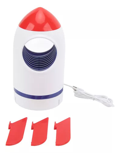 Luminária E Armadilha Foguete Infantil Pega Mosquito Bivolt