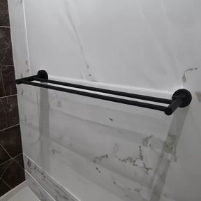 Suporte  De Toalha Preto Fosco