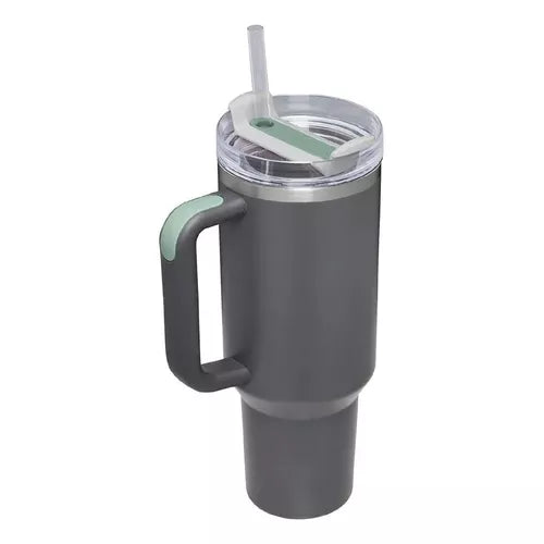 Caneca Garrafa Grande Inox Alça E Canudo Térmico 1200ml Premium