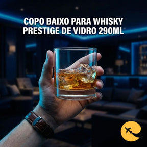 COPO BAIXO PARA WHISKY PRESTIGE DE VIDRO 290ML