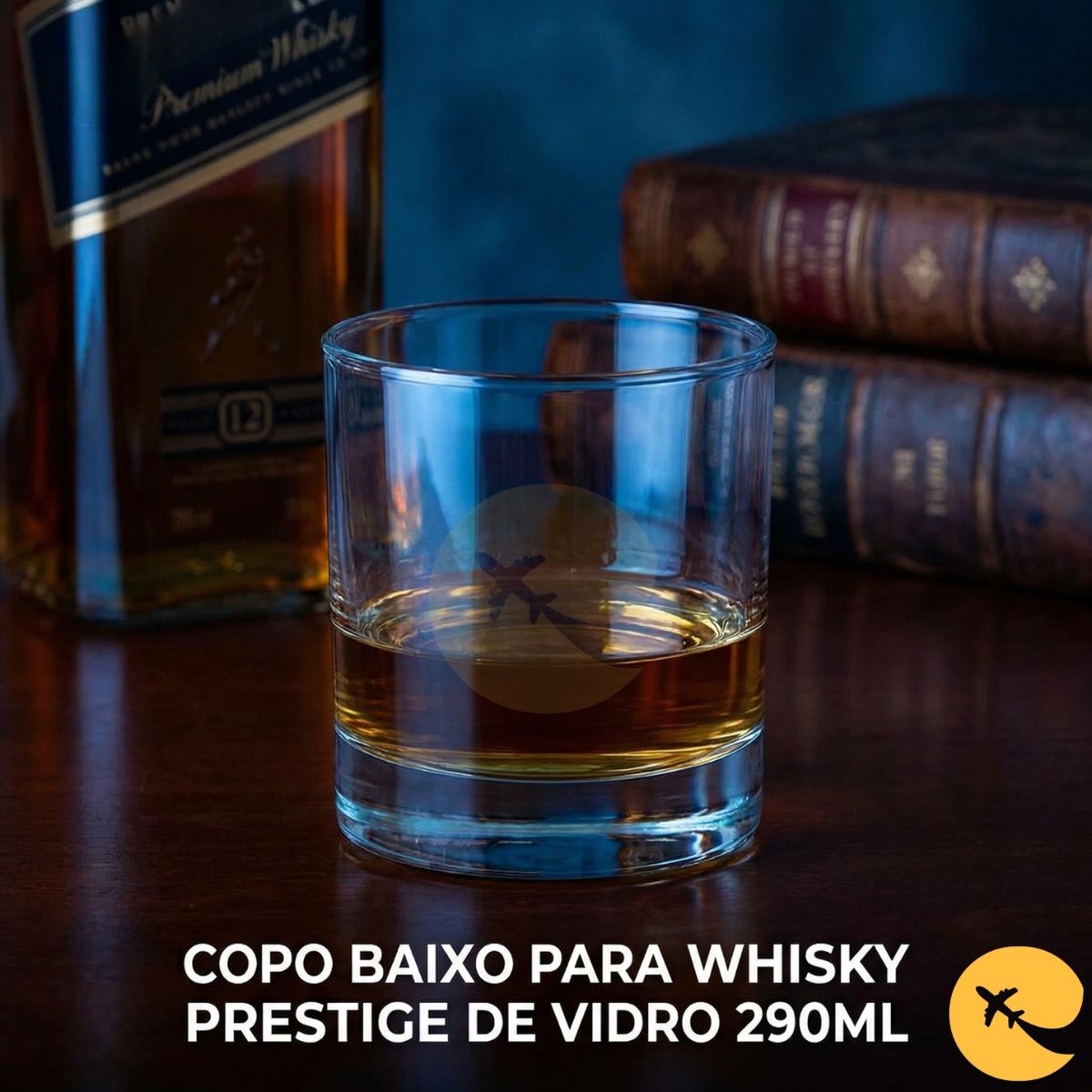 COPO BAIXO PARA WHISKY PRESTIGE DE VIDRO 290ML