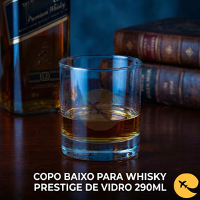 COPO BAIXO PARA WHISKY PRESTIGE DE VIDRO 290ML