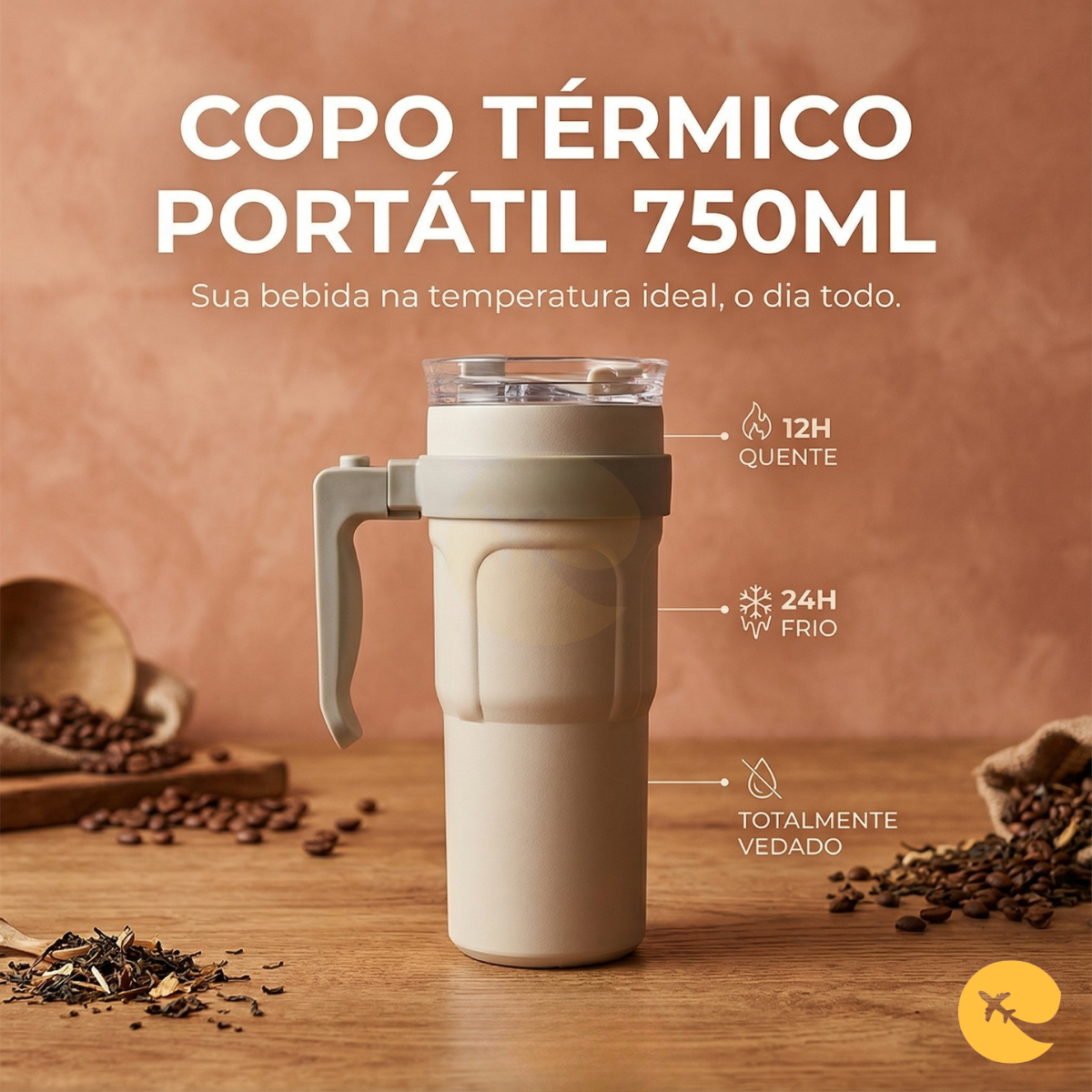 Copo Termico Portatil 750ml