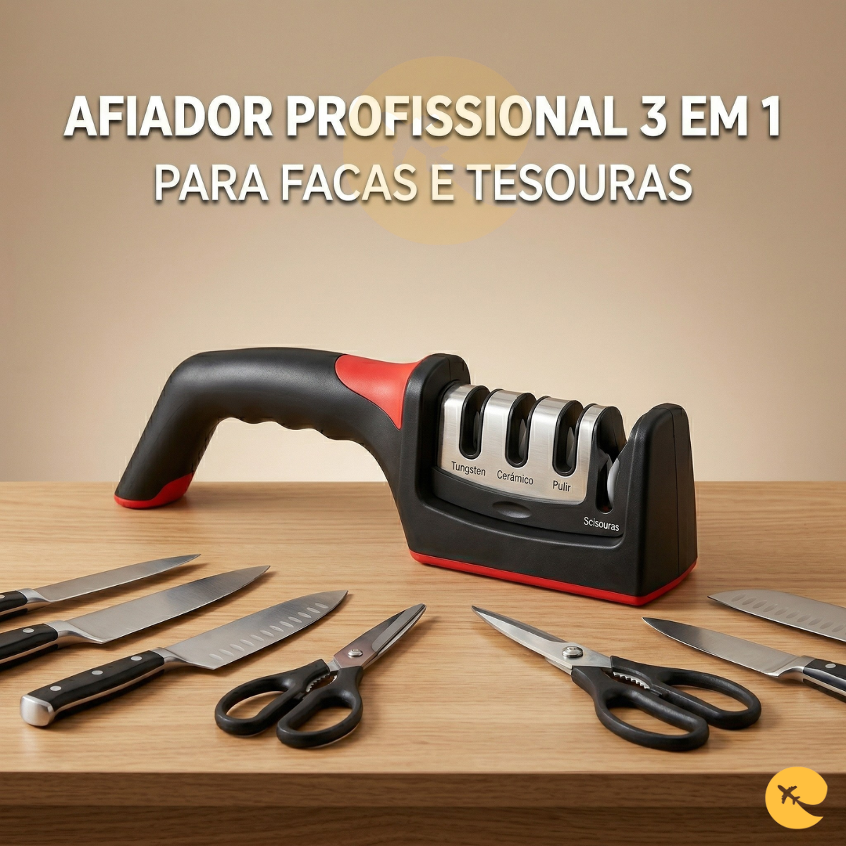 Afiador Profissional 3 em 1