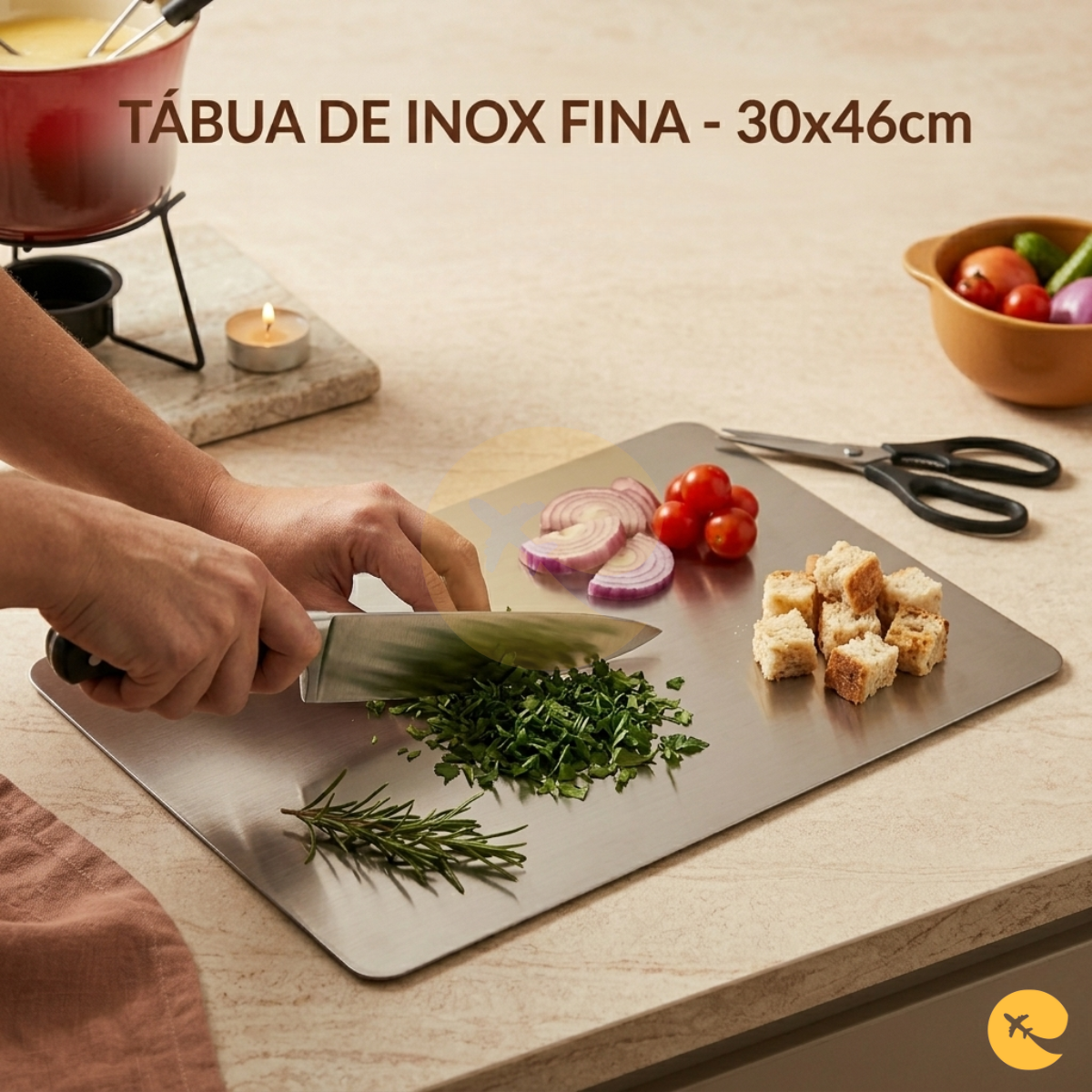 TABUA DE INOX 30X46
