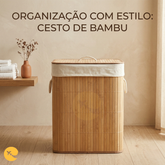 CESTO DE ROUPA BAMBU GRANDE