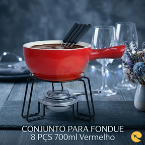 CONJUNTO PARA FONDUE  700ML  8 PÇS