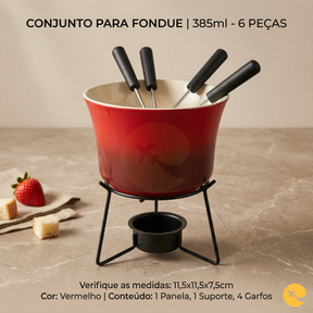 CONJUNTO PARA FONDUE  385ML  6PÇS