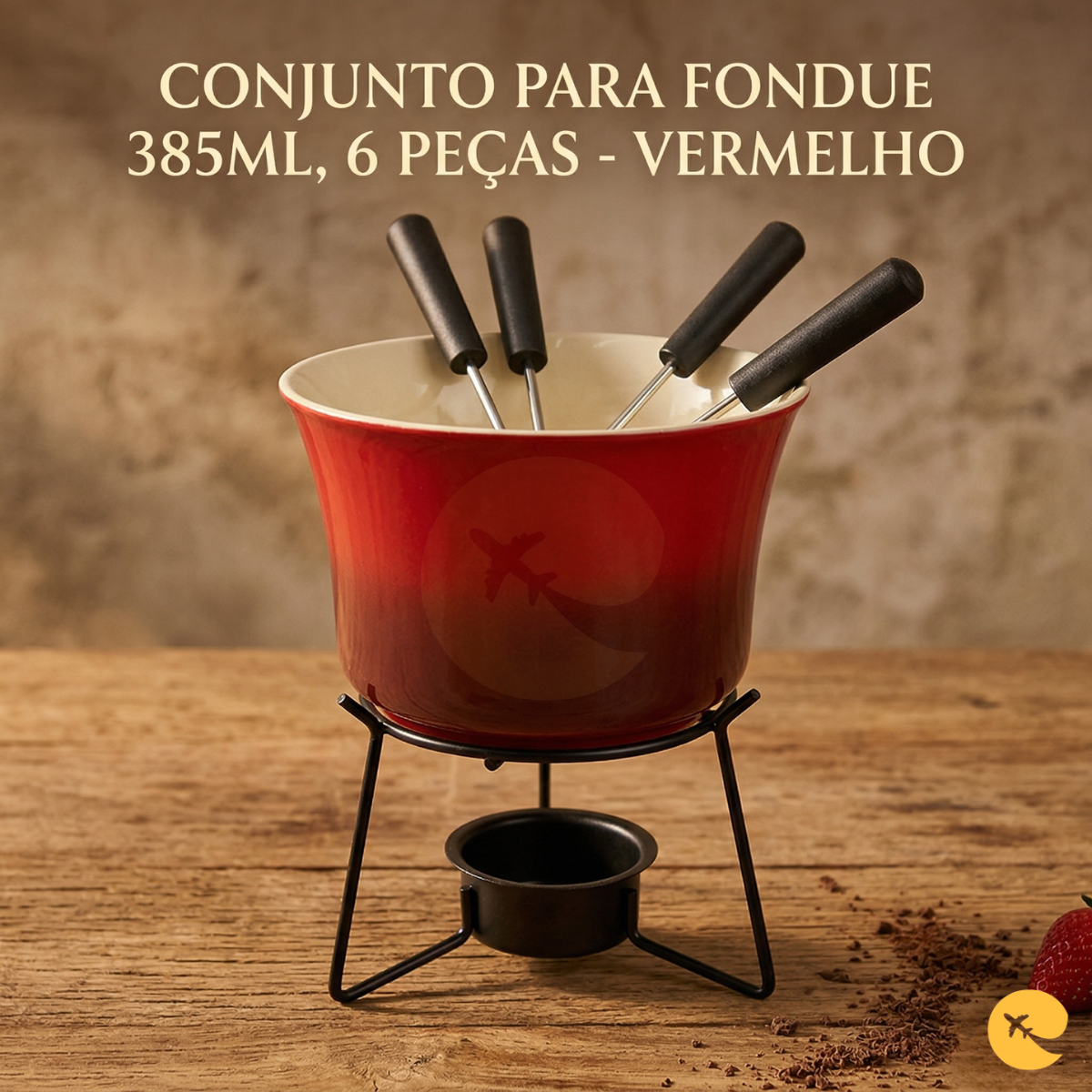 CONJUNTO PARA FONDUE  385ML  6PÇS
