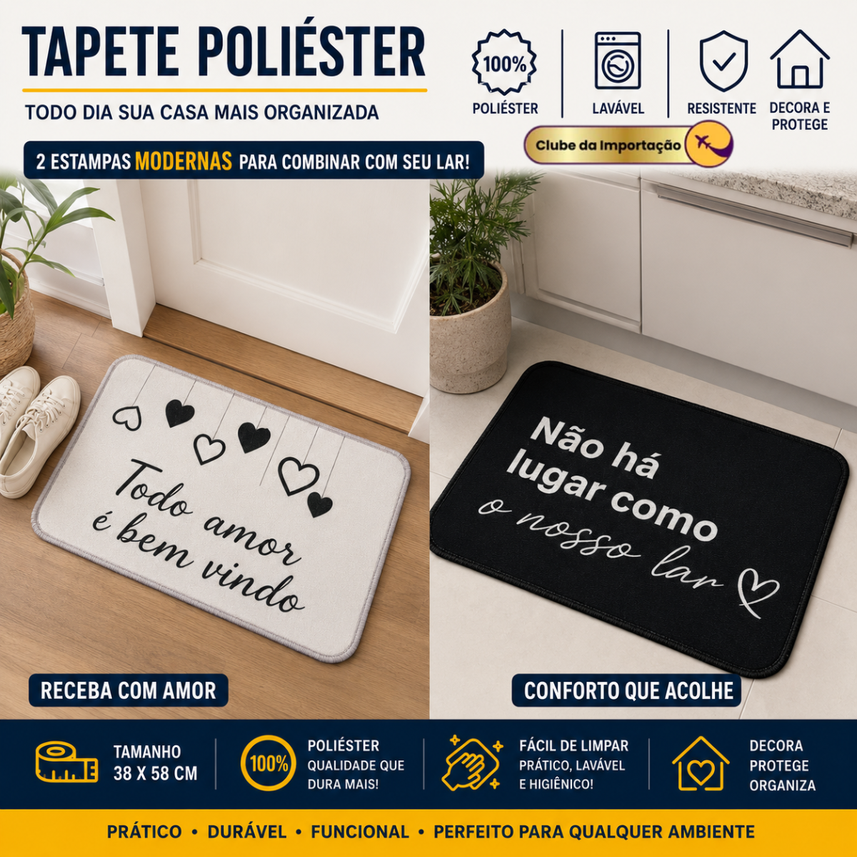 TAPETE COM FRASES EM PORTUGUES