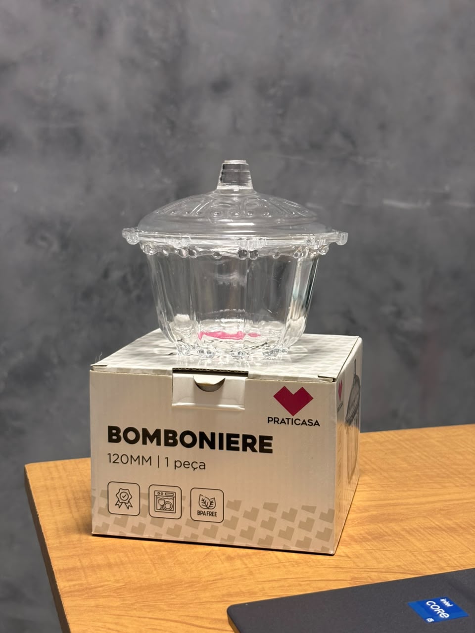 BOMBONIERE DE VIDRO 120MM