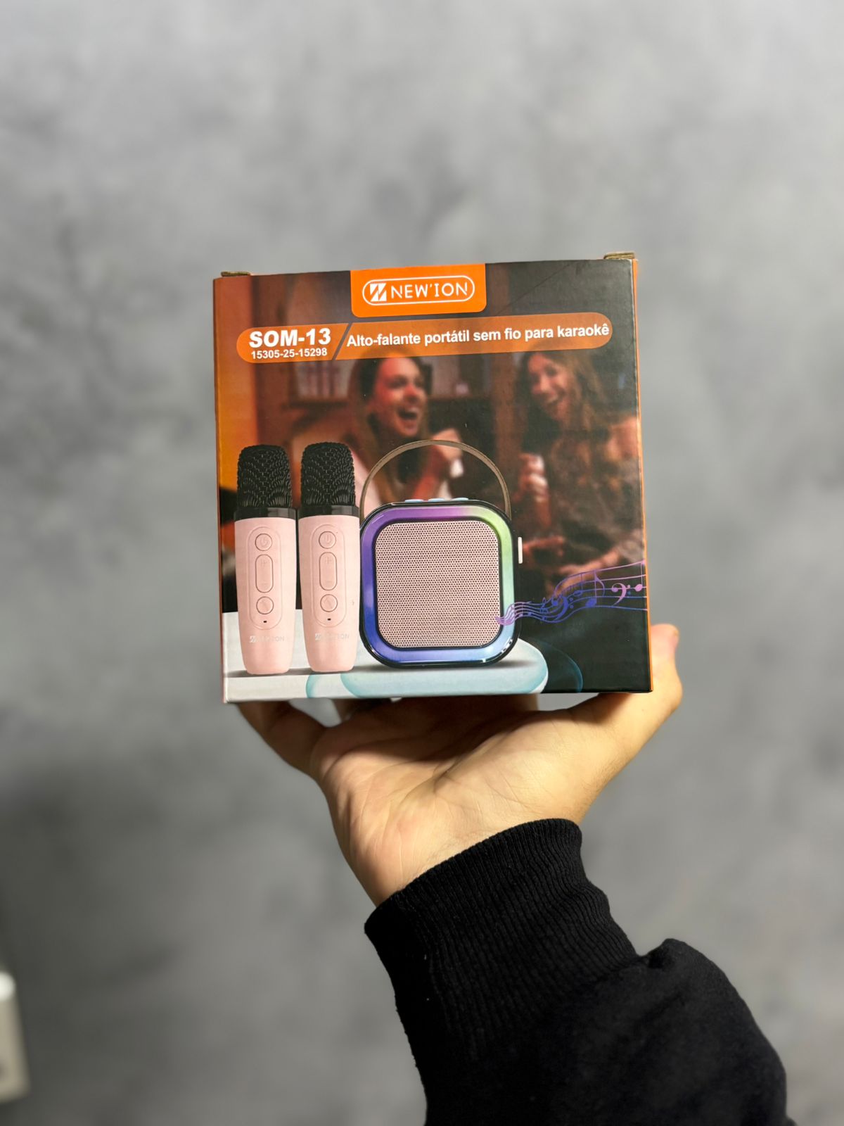 CAIXA DE SOM COM MICROFONE