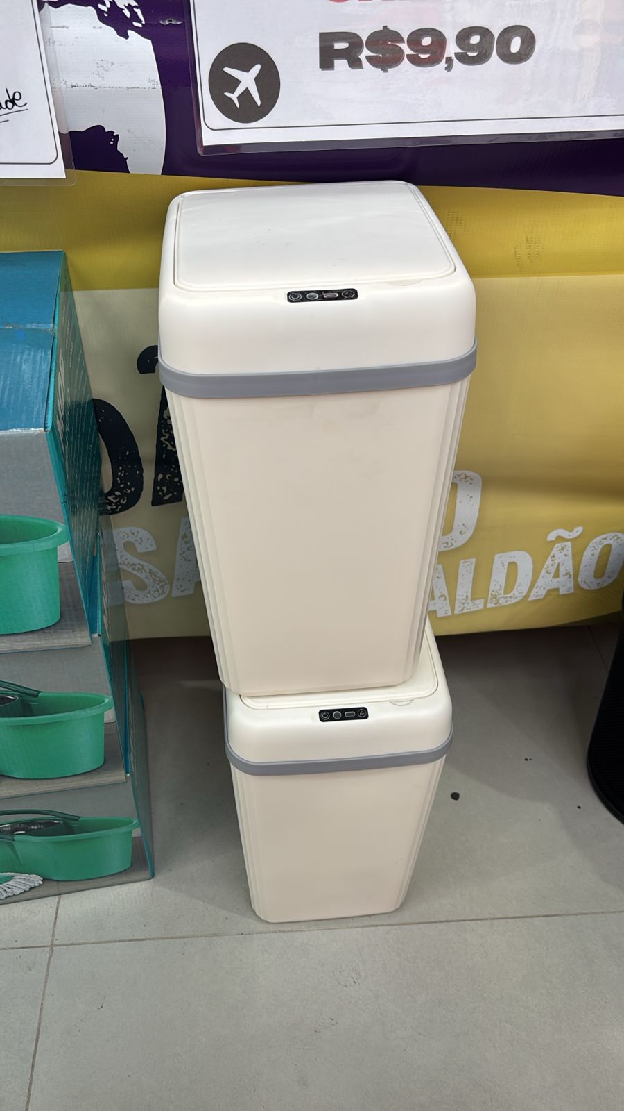 Lixeira Automática 15 Litros Com Sensor Abre E Fecha Sozinha