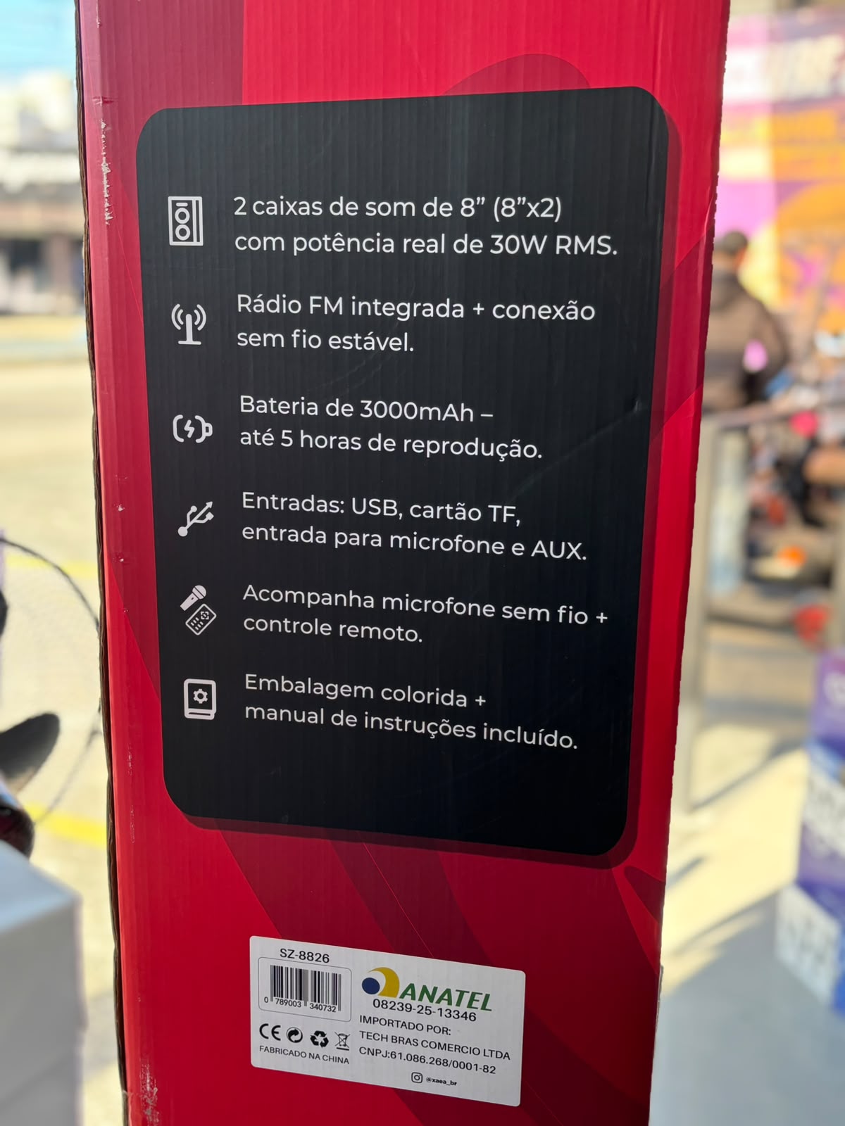 Caixa de Som Portátil Festa 30Watts
