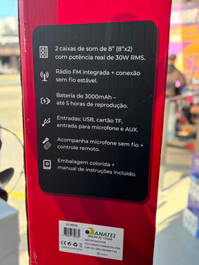 Caixa de Som Portátil Festa 30Watts