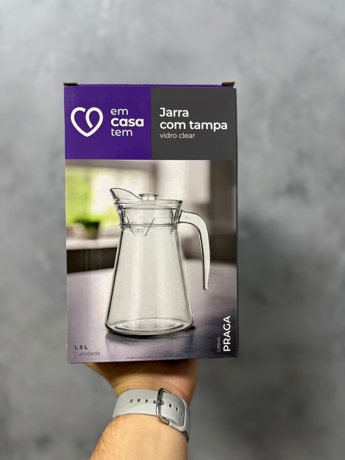 JARRA DE VIDRO COM TAMPA