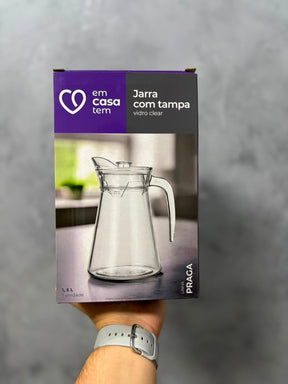 JARRA DE VIDRO COM TAMPA