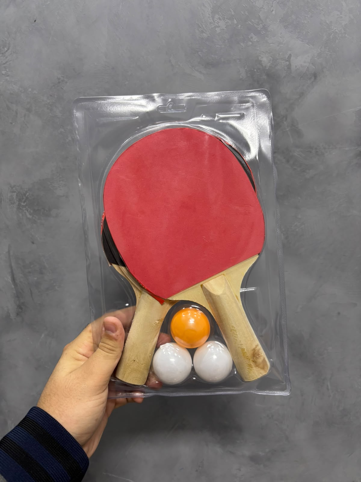 Kit Raquete de Ping Pong com 3 Bolinhas