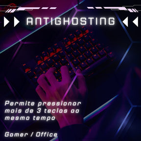 Teclado Gamer Rgb Red ou Blue Swith Mecânico Para Pc Xbox Ps5 Setup