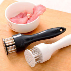 Amaciador Batedor de Carne Bife Com Furador Manual Aço Inox!