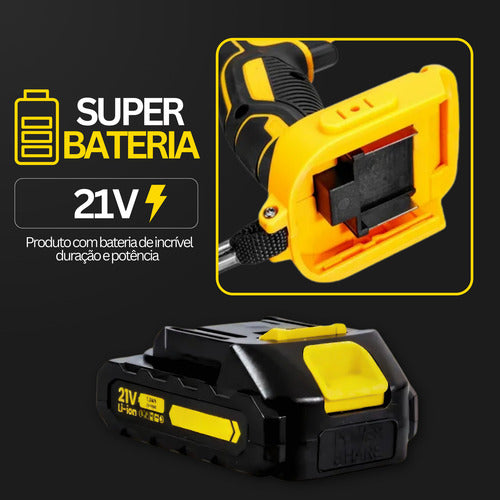 Super Parafusadeira Furadeira De Impacto Sem Fio Potente 21v
